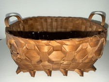 Antique MicMac (Mi'kmaq) Splint Basket picture