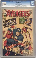Avengers #4 CGC 5.0 1964 0159519003 1st Silver Age Captain America and Bucky picture