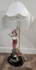 Large Ok Collection Resin Shaded Figural Lamp Lady With Beautiful Dress picture