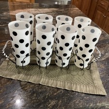 Vintage Fire King Anchor Hocking Black Polka Dots picture