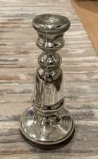 Antique Elegant Mercury Glass Candleholder 19th Century 12.5 In. Tall picture