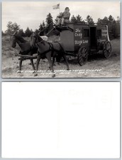 RPPC St Ignace MI Stagecoach Photo Postcard picture