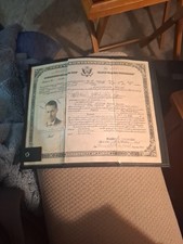 Vintage 1935 certificate of Citizenship  picture