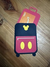 Disney Inspired Mickey Mouse Travel Suitcase Gift Card Money Holder picture
