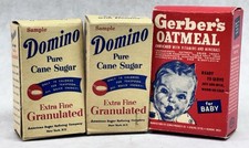 Vintage Miniature Domino Sugar Boxes Gerber Oatmeal Sample Advertising Lot picture