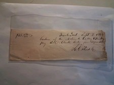 SLING'S 🪙 RARE Vintage 1845 $35.54. Promissory Note Mohawk National Bank picture