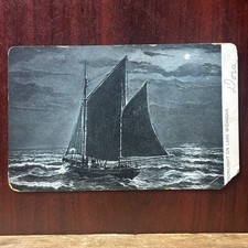 Antique Vintage Postcard Undivided Back 1907 Moonlight Lake Michigan picture