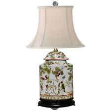 Bird and Flower Porcelain Scallops Jar Lamp 22
