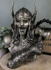Ebros Large Thor Odinson Wielding Mjolnir Hammer Bust Statue 11