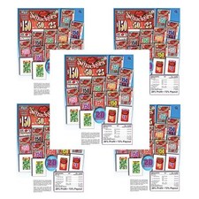 Pull Tab Ticket- Hard Card - Game - 5 Pack Smackers - 300 ct ea picture