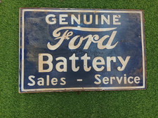 Ford Porcelain Advertising Sign 24'' Inches Double Sided With Flange picture