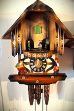 Vintage Classic SCHMECKENBECHER Musical 1 Day Cuckoo Clock #210, Intact picture