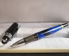 Luxury S.Walker Crystal Head Series Bright Blue Color 0.7mm Rollerball Pen #8 picture