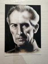 Topps Star Wars Gold Foil Sketch Card of Grand Moff Tarkin by Jason Davies - 1/1 picture