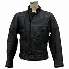 Vintage Hein Gericke Harley Davidson Leather Motorcycle Jacket 42R Padded picture
