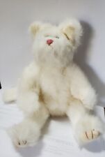 Ty Brand White Cat Plush Stuffed Animal Jointed Katrina 1993 Vintage Toy picture