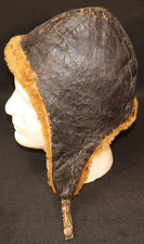WWI - 1920s Era Leather Flight Helmet Civilian / Private Purchase Type picture