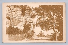 Vintage Wisconsin Postcard LAVALLE Highway 33 Rock Cliff 1919 Rppc picture