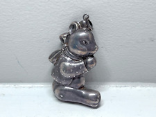 Vintage Sterling Silver Teddy Bear Pendant / Ornament picture