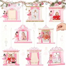 Namalu 8 Pcs Mini Ballet Nutcracker Picture Frames - Wooden Nutcracker Christmas picture
