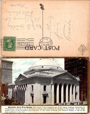 Philadelphia Girard Trust Building Postcard 1911 Postmarked Stamped Vintage Used picture