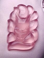 47*30mm Natural Pink Rose Carved Crystal Necklaces Pendant With Strand A picture
