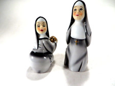 Leftoris Nuns Lot of 2 Figurine Ceramic Japan 5.5