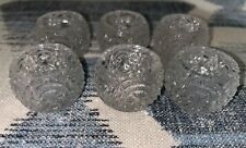 Vintage Lead Crystal Clear Cut Glass Salt Cellars  Set Of 6 picture