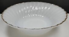 Anchor Hocking White Fire King Dinnerware With Gold Trim Serving Bowl 8 3/8