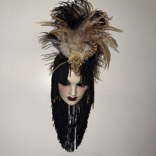 Porcelain Ceramic Hand Painted lady face Masks limited edition unique creations  picture