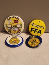 Lot of 4~Vintage 1990s~FFA~Future Farmers of America~Fair Souvenir~Button Pins picture