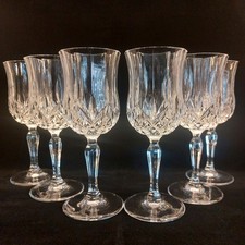 Vintage RCR Royal Crystal Rock Italian Crystal Wine Glasses Set of 6 picture