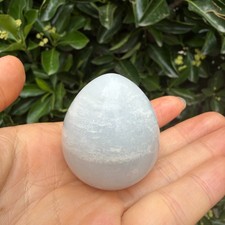 92g Natural Amazing Blue Celestite Egg Quartz Crystal picture