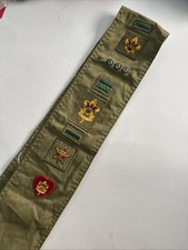 Vintage 1972 Boy Scouts Merit Badge Sash w/ 27 Merit Badges picture