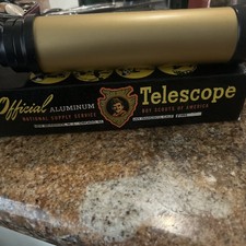 NOS Vintage BOY SCOUTS OF AMERICA Official Aluminum TELESCOPE & BOX BSA Scouting picture