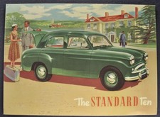 1955 Standard Ten 10 Sales Brochure Folder Saloon Sedan Excellent Original 55 picture