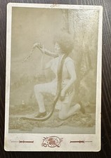 Victorian Era Snake Enchanter ADA ZINGARA Sideshow & Circus Int Antique Photo picture