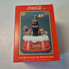 1991 Enesco Coca-Cola Musical Bears I'd Like To Teach The World To Sing Boxed picture