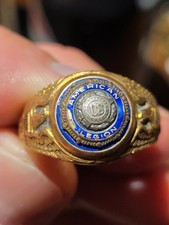 Vintage 10K Gold American Legion Ring – 9 Grams – Pat. Dec 9 1919 Size 8 picture
