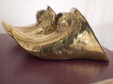 Antique - Pair Spanish Colonial Conquistador Brass Metal Horse Bogota Stirrups picture