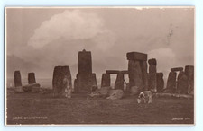 VTG Stonehenge UFO Cow Judges Hastings England Real Photo Postcard GB RPPC A1 picture
