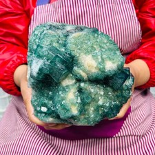 9.72 LB Large Natural Green Fluorite Crystal Cluster Healing Specimen 4160 picture