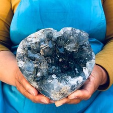 4.62 LB Large Natural Celestite Geode Crystal Cluster Healing Specimen 4474 picture