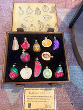 Thomas Pacconi museums 2002 Hand Painted Glass Fruit Christmas Ornaments 10 picture