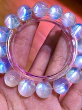13mm Top Natural High-quality Rare Blue Moonstone Bracelet Reiki Healing Gems picture