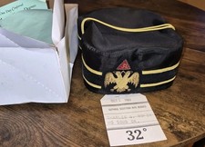 VINTAGE 32ND DEGREE FREEMASON'S PILLBOX HAT - SIZE 7 5/8- SCOTTISH RITE picture