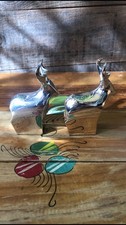 Set of 2 Vintage 1982 Reindeer Gunnar Cyren Dansk Danish Zoo Series Japan picture