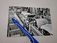 CHEVROLET ASSEMBLY LINE MAKING THE ICONIC 1957 CHEVY, GLOSSY B&W 4X6 PHOTO picture