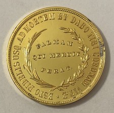 Rare 1875 Silver-Gilt St Charles Borromeo Seminary Philadelphia Graduation Medal picture