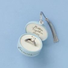 LENOX 2026 TOGETHER FOREVER RING BOX ORNAMENT 898580.NEW IN BOX picture